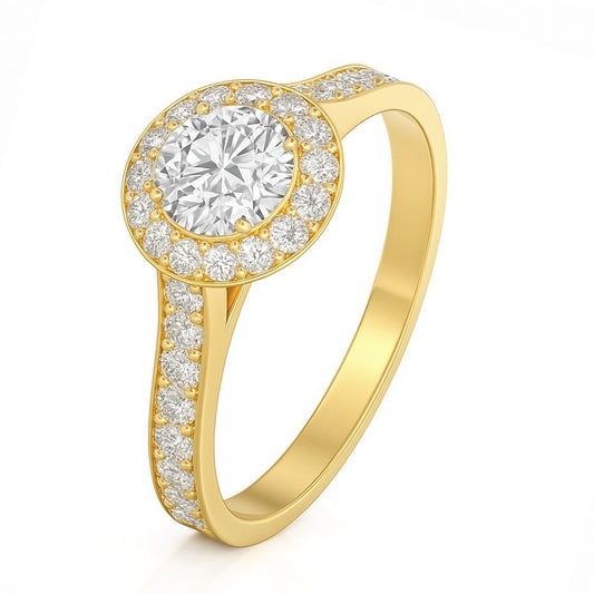 Bague SOLEIL en or et zirconia