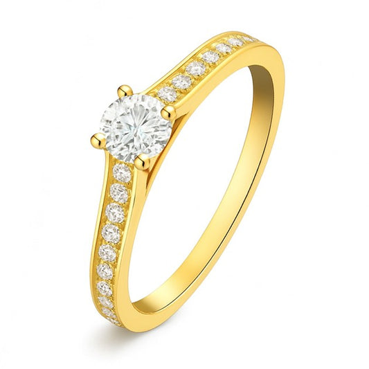 Bague CHRISTINE en or et zirconia 0,5 ct