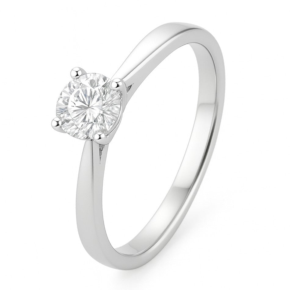 Bague Solitaire En Argent 925 Avec Zircon – Élégante Et Pure, Taille 52