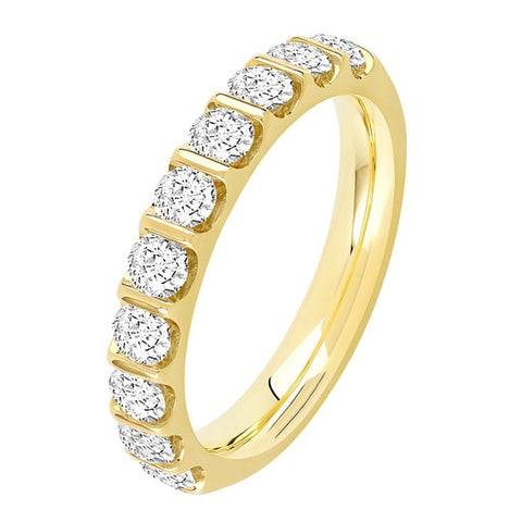 Alliance demi-tour diamant 0,70 ct serti barette en or 18 carats (5023480676490)