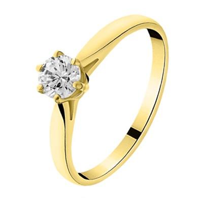 Bague CLASSIQUE 6 en or et zirconia