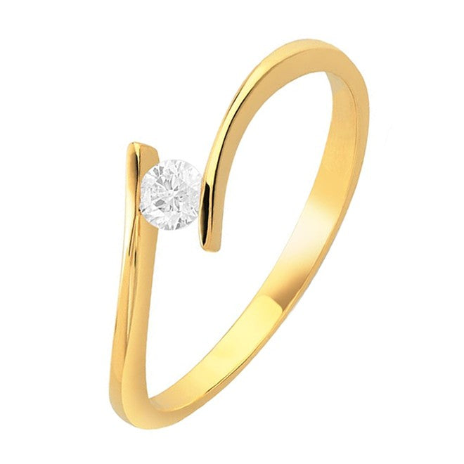 Bague LYDIA en or et diamant 0,15 ct – Bijouterie Dakaralliances