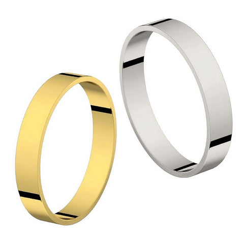 Duo d'alliances CLASSIQUE RUBAN PLUME, en or et argent (5105017815178)