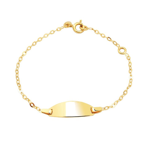 Gourmette à graver pour bébé en or jaune 18 carats (4898425864330)
