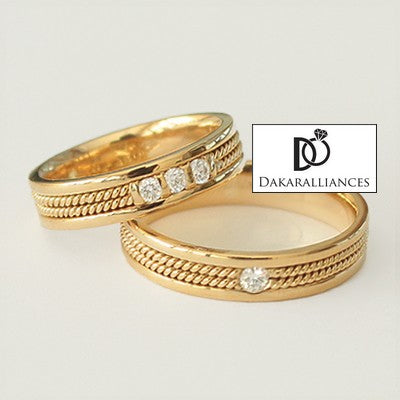 Duo d'alliances LIANES D'AMOUR en or 18 carats et diamants (1206678683700)