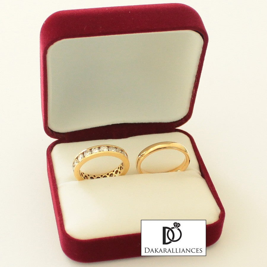 Alliances de mariage en or et diamants – Bijouterie Dakaralliances