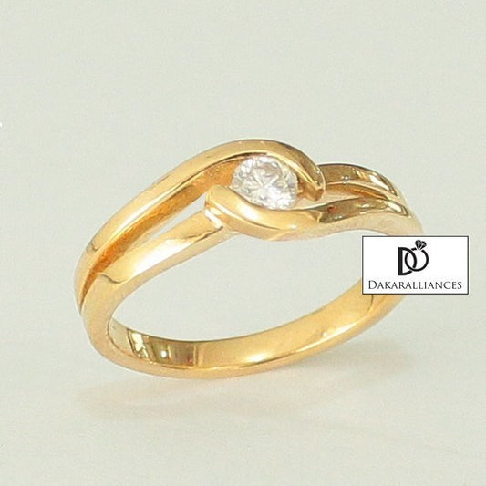 Bague de fiançailles solitaire SOPHIE en en or et diamant (1454876885044)