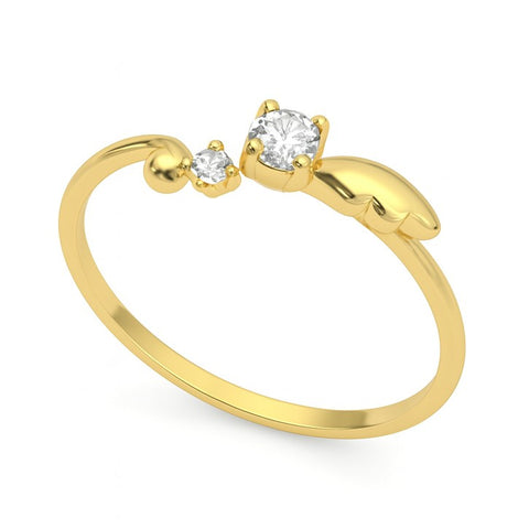 Bague P'TIT ANGE en or et diamant 0,17 ct