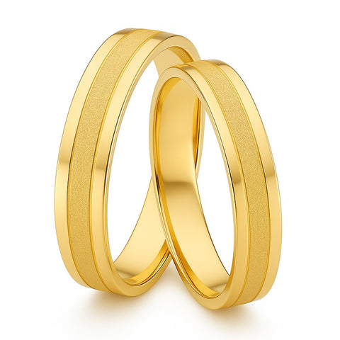 Duo alliances LES INSÉPARABLES en or 18 carats