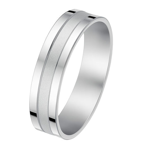 Alliance HARMONIE polie et sablée en argent massif 925