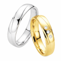 Duo d'alliances FIDÉLITÉ, en or, argent et diamants