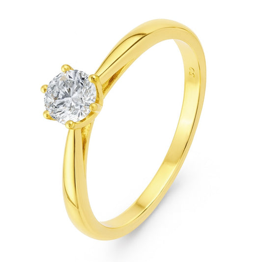 Bague HELIA 6 en or et zirconia