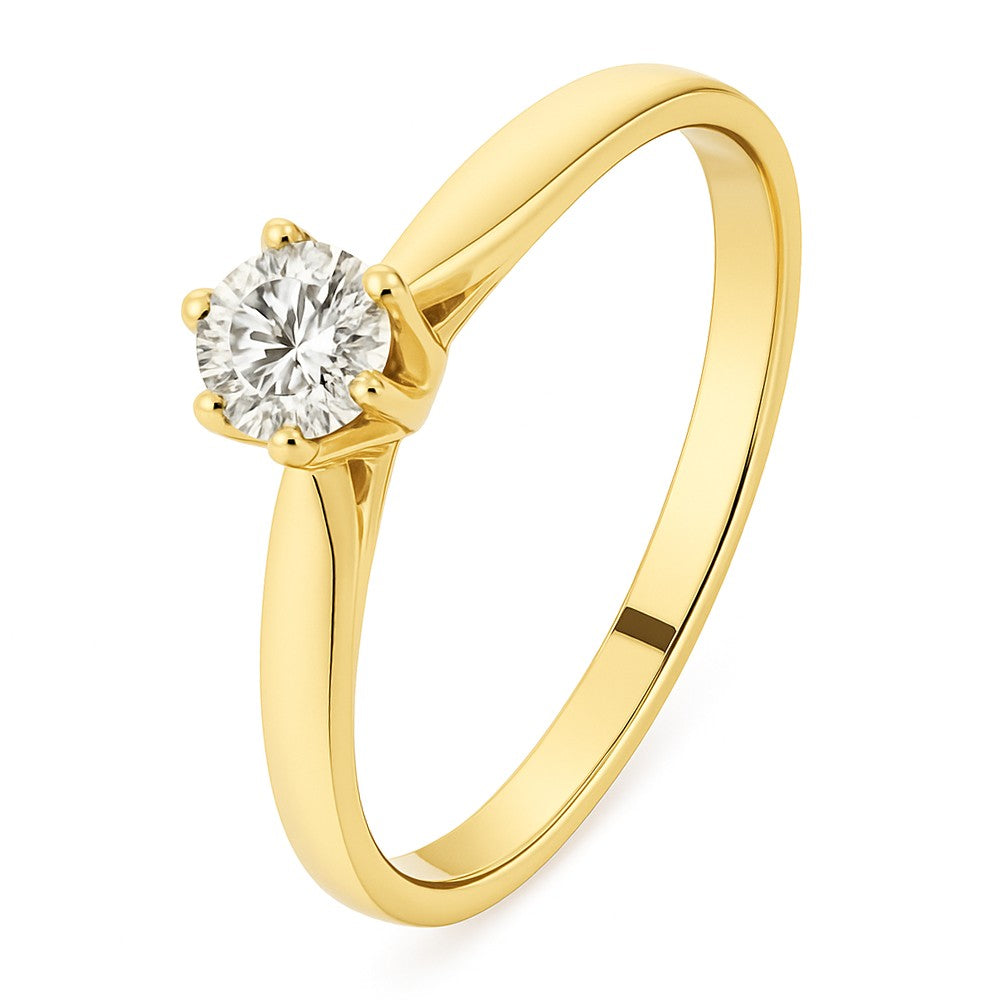 Bague CLASSIQUE 6 en or et zirconia