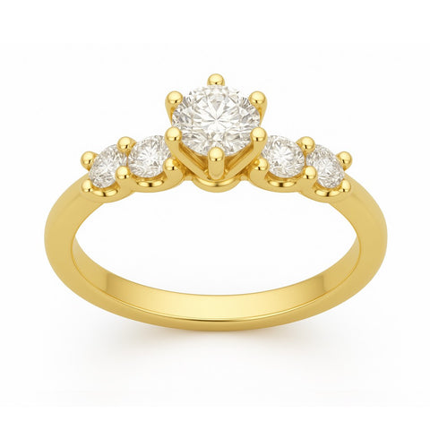 Bague AMÉLIA en or et zirconias