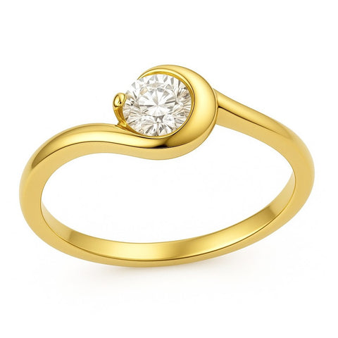 Bague ZELIA en or et zirconia