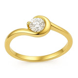 Bague ZELIA en or et zirconia