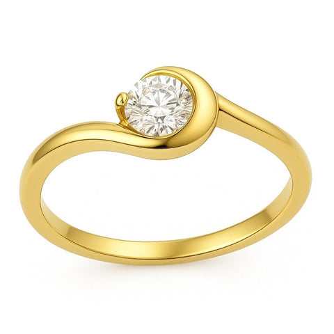 Bague ZELIA en or et zirconia