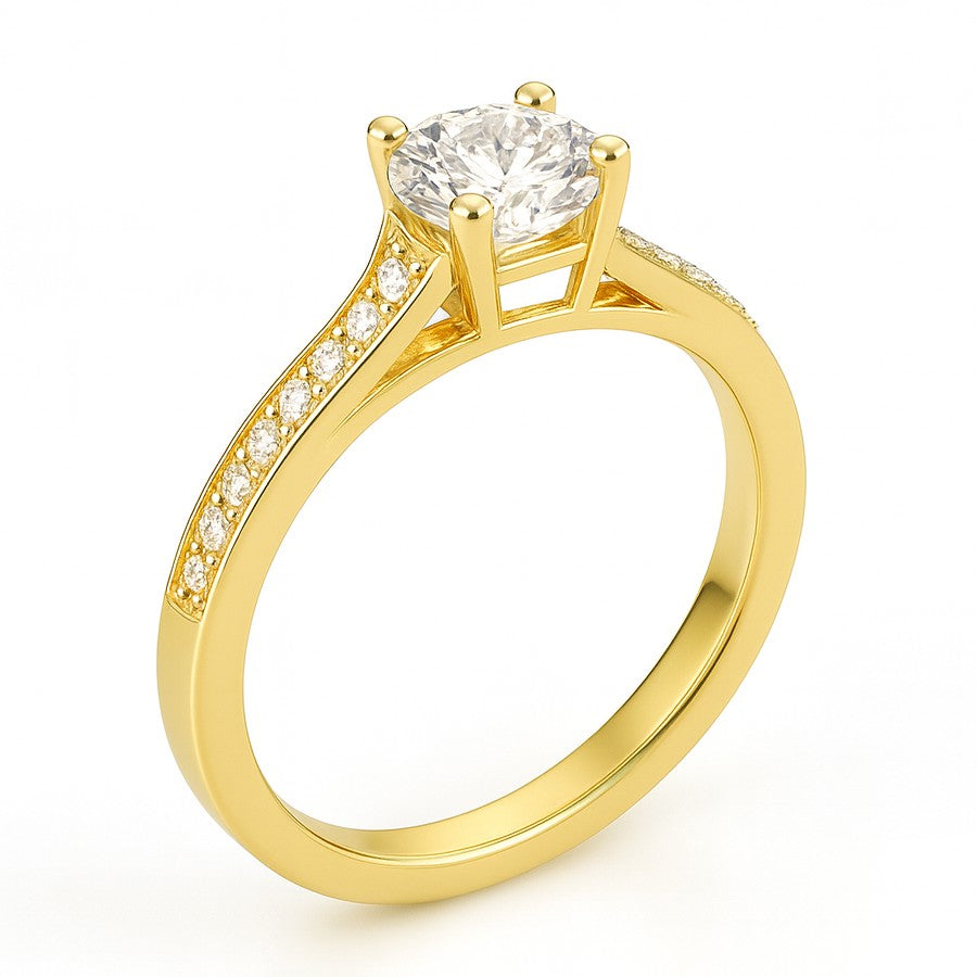 Bague DARLÈNE en or et zirconias