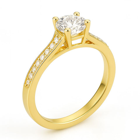 Bague DARLÈNE en or et zirconias