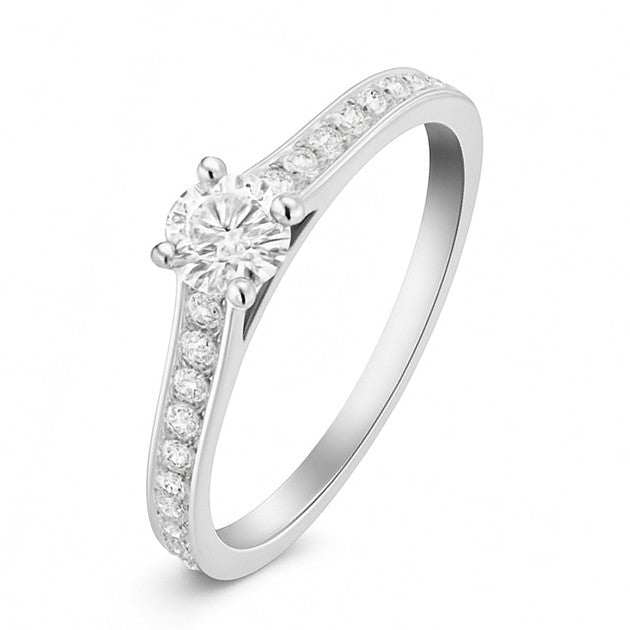 Bague CHRISTINE en argent 925 et zirconia 0,5 ct