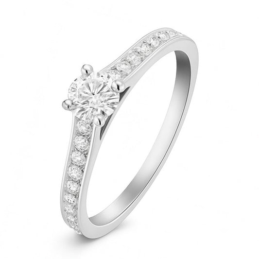Bague CHRISTINE en argent 925 et zirconia 0,5 ct