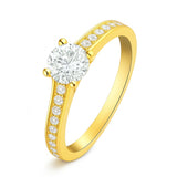 Bague CHRISTINE en or et zirconia 1 ct