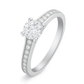 Bague CHRISTINE en argent 925 et zirconia 1 ct