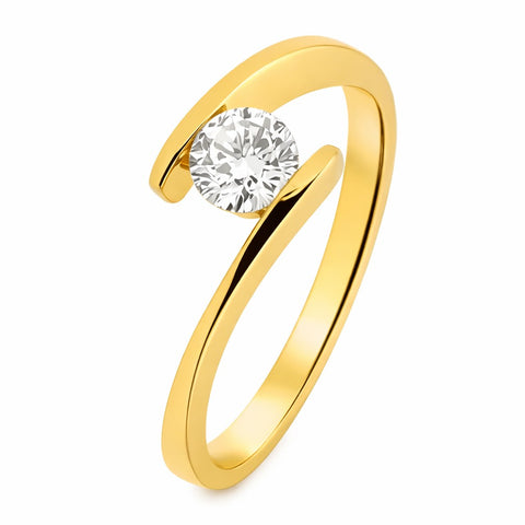 Bague LYDIA en or et zirconia