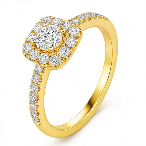 Bague HASNA en or et zirconias