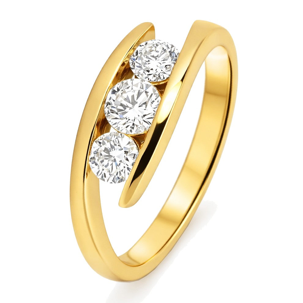 Bague DOUNIA en or et zirconias