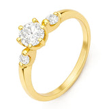 Bague PRINCESSE en or et zirconias