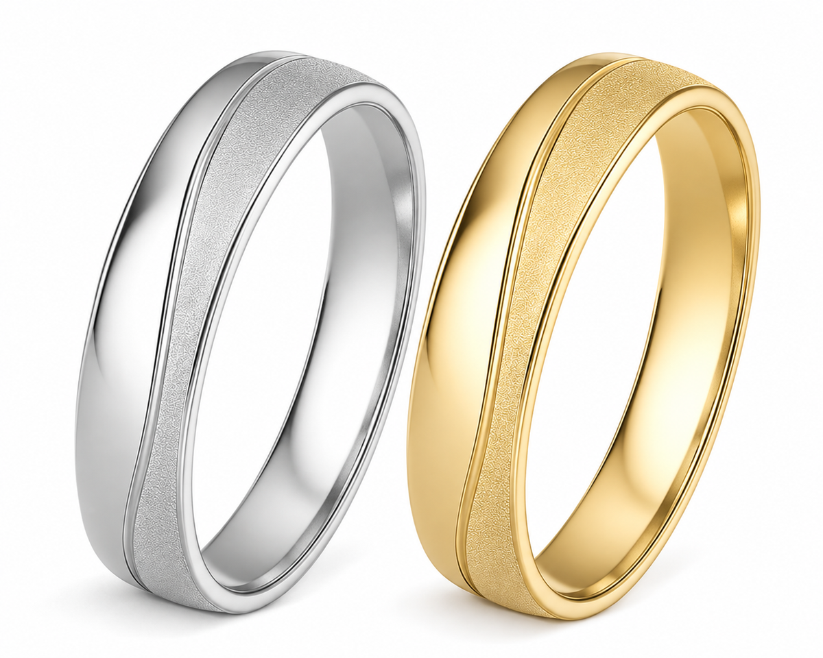 Duo d'alliances HARMONIE, en or et argent (Copie)