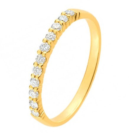 Alliance demi-tour diamant 0,33 ct serti griffe en or 18 carats (5008899637386)