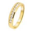 Alliance demi-tour diamants en or 18 carats