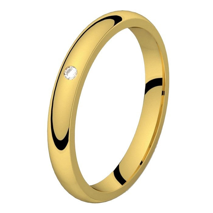 Alliance CLASSIQUE RUBAN BOMBÉE CONFORT diamant en or 18 carats (4997789810826)