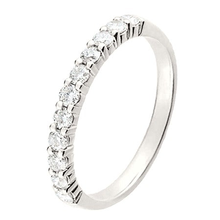 Alliance demi-tour zirconias SERTI GRIFFE 33 en or blanc 18K (3686549094452)