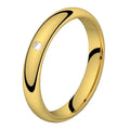 Alliance classique demi-jonc confort solitaire diamant en or 18 carats (930249113652)