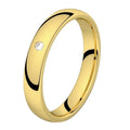 Alliance classique bombée confort solitaire diamant en or 18 carats (930256257076)