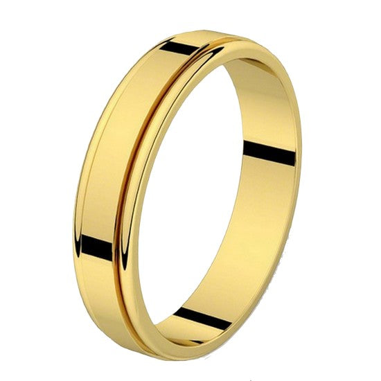 Alliance anneaux encastrés en or jaune 18 carats – Bijouterie