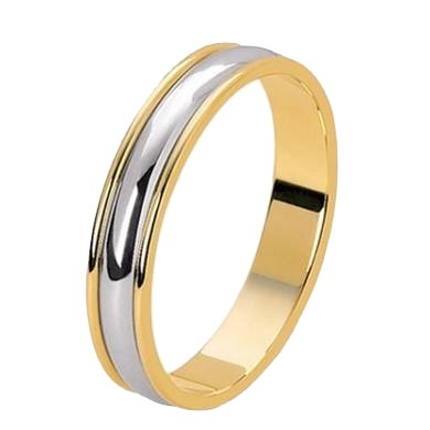 Alliance MICHEL en or jaune et or blanc 18 carats (3676290842676)