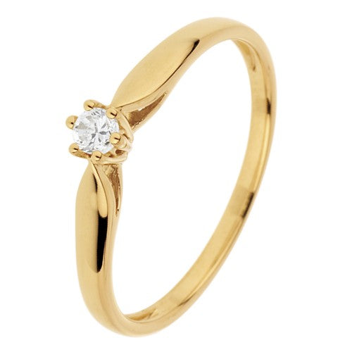 Bague SYMBOLE 6 en or et diamant 0,10 ct (4606055874698)