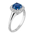 Bague GRAZIELLA en or blanc, saphir et diamants (1464476794932)