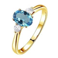 Bague LISSAH en or, topaze et diamants