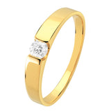 Bague RUBAN SOLITAIRE en or et diamant 0,17 ct (4738691858570)