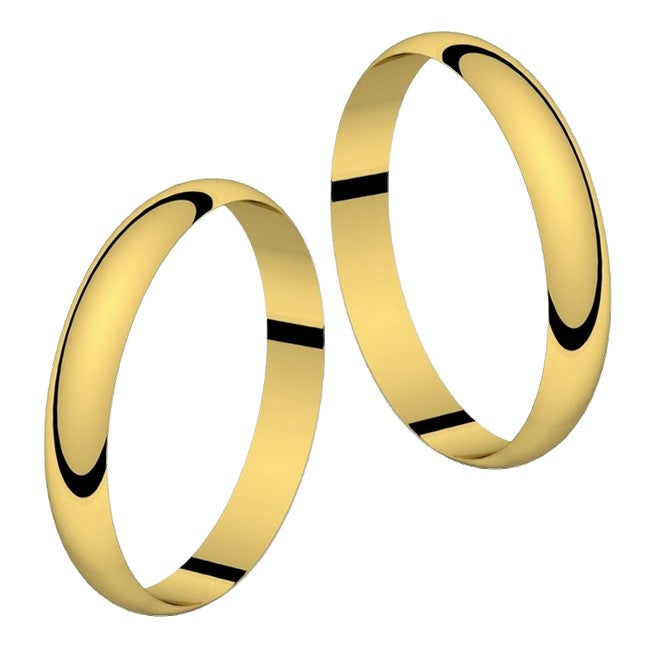Duo d'alliances CLASSIQUE DEMI-JONC PLUME, en or 18 carats (1240337612852)