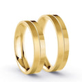 Duo d'alliances double finition polie-brossée en or (1473662058548)