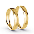 Duo d'alliances classiques bombées en or 18 carats (1508321591348)
