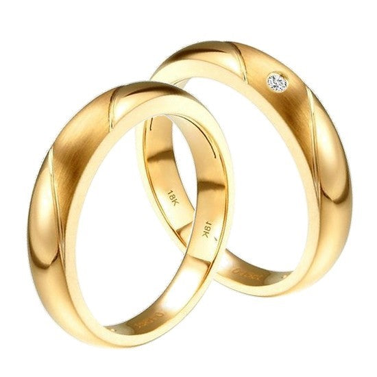 Duo d'alliances DÉLICES en or et diamant (804548804660)