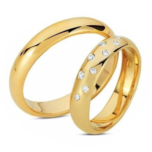 Duo alliances LARMES DE JOIE en or jaune et diamants (4645279662218)