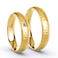 Duo alliances FINITION MARTELÉE en or et diamant (5083114340490)